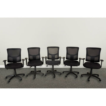 Alera® Alera Elusion Ii Series Mesh Mid-back Swivel-tilt Chair, Adjustable Arms, Supports 275lb, 17.51" To 21.06" Seat Height, Black freeshipping - TVN Wholesale